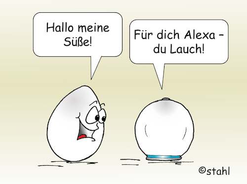 Cartoon: Alexa (medium) by wista tagged alexa,sprachdienst,sprachservice,amazon,cloud,app,sprachassistent,frage,antwort,tip,ei,eier,echo,lautsprecher,alexa,sprachdienst,sprachservice,amazon,cloud,app,sprachassistent,frage,antwort,tip,ei,eier,echo,lautsprecher