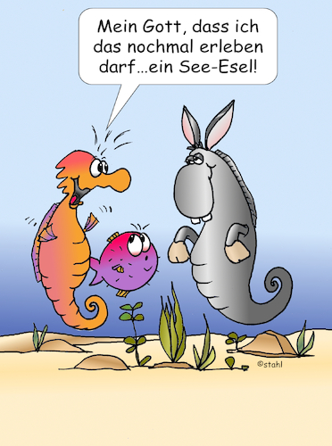 Cartoon: Seeesel und Seepferdchen (medium) by wista tagged seepferd,seepferdchen,meer,tiere,fische,esel,meerestiere,seeesel,wassertiere,wasser,riff,korallenriff,korallen,seepferd,seepferdchen,meer,tiere,fische,esel,meerestiere,seeesel,wassertiere,wasser,riff,korallenriff,korallen