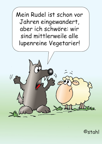 Cartoon: Wolfsrudel (medium) by wista tagged wolf,wölfe,deutschland,rudel,wolfsrudel,einwanderung,wanderung,gefahr,gefährdung,anpassung,schaf,schafe,reissen,fressen,fleisch,vegetarier,vegetarisch,schießen,entnehmen,schutz,schutzzaun,wolf,wölfe,deutschland,rudel,wolfsrudel,einwanderung,wanderung,gefahr,gefährdung,anpassung,schaf,schafe,reissen,fressen,fleisch,vegetarier,vegetarisch,schießen,entnehmen,schutz,schutzzaun