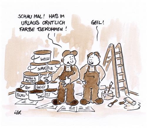 Cartoon: Farbe bekommen (medium) by achecht tagged heimwerken,heimwerker,malen,malermeister,maler,handwerker,handwerk,verreisen,reise,wände,wand,wandfarbe,streichen,renovierung,renovieren,bräune,bräunung,urlaub,farbe,werken,farbe,maler,handwerker,handwer,job,beruf,arbeit,werkzeug,renovieren,renovation,malerarbeit,malerbetrieb,urlaub,bräune,streichen,wandfarbe,wand,wände,reise,verreisen,malermeister,nachschub,sonne,teint,solarium