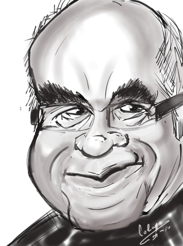 Cartoon: Bob Hoskins (medium) by cabap tagged caricatures