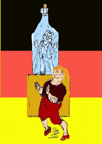 Cartoon: merkel 6 (medium) by Miro tagged merkel