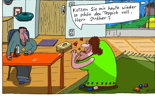 Cartoon: Fußboden (medium) by Leichnam tagged fußboden,teppich,kotzen,ströher,liebe,anhimmelei,schmachten,herzen,trinken,saufen,whisky