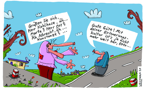 Cartoon: Kohlhase (medium) by Leichnam tagged kohlhase,ott,otto,konstanze,grüße,erinnerungskultur,leichnam,leichnamcartoon