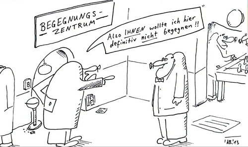 Cartoon: verärgerung (medium) by Leichnam tagged verärgerung,begegnungszentrum,zwischenmenschliche,kommunikation,freundschaften,aufbauen,definitiv,nicht,keine,freunde