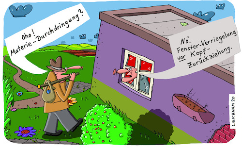 Cartoon: Wanderer (medium) by Leichnam tagged wanderer,materie,fenster,durchdringung,verriegelung,nö,zurückziehung,rückzug,leichnam,leichnamcartoon