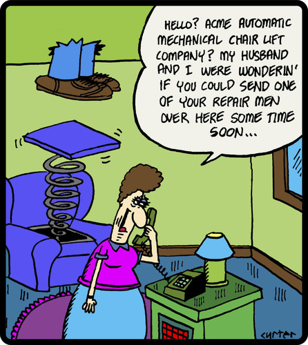 broken chair cartoon