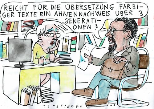 Cartoon: Ahnen (medium) by Jan Tomaschoff tagged toleranz,rassismus,toleranz,rassismus