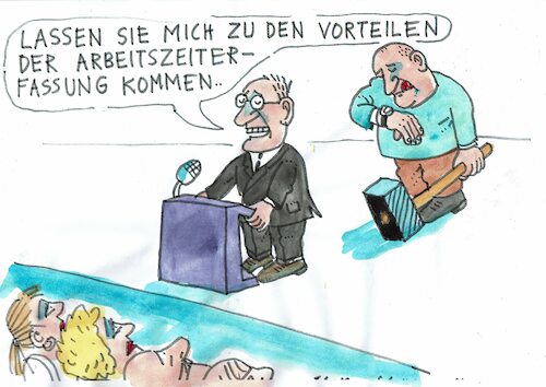 Cartoon: Arbeitszeiterfassung (medium) by Jan Tomaschoff tagged arbeitszeit,überstunden,erfassung,arbeitszeit,überstunden,erfassung