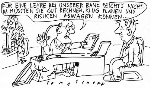 Cartoon: Banker (medium) by Jan Tomaschoff tagged banken,finanzkrise,finanzkrise,anlageberater,auszahlung,bank,banken,bankkaufmann,bar,darlehen,darlehensvertrag,devisen,devisenkonto,dispo,dollar,einlage,einzahlung,euro,filialleiter,geldanlage,geldautomat,geldkarte,geldkonto,geldmarktkonto,girokonto,gold,guthaben,guthabenkonto,kasse,kassierer,konto,kontoauszug,kontoeröffnung,kredit,kreditinstitut,kreditkarte,kreditvertrag,mastercard,minus,scheck,scheckbuch,scheine,sparbuch,überweisung,überweisungsträger,vsa,währung,ausbildung,praktikum