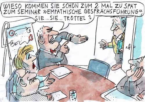 Cartoon: Empathie (medium) by Jan Tomaschoff tagged gesprächsführung,verständnis,gesprächsführung,verständnis