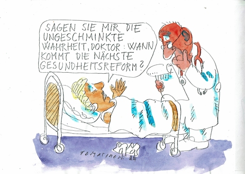 Cartoon: Gesundheitsreform (medium) by Jan Tomaschoff tagged arzt,patient,gesundheit,reform,arzt,patient,gesundheit,reform