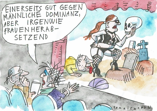 Cartoon: Gleichstellungstheater (medium) by Jan Tomaschoff tagged theater,kultur,männer,frauem,gleichstellung,theater,kultur,männer,frauem,gleichstellung