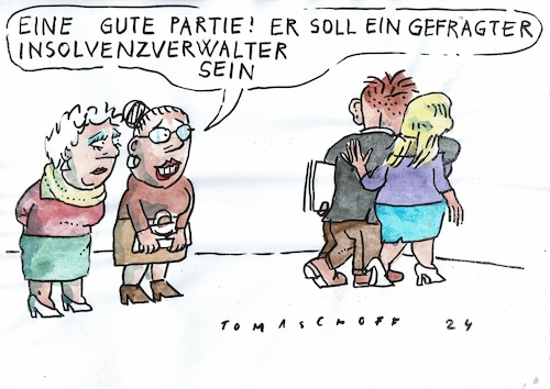 Cartoon: Insolvenz (medium) by Jan Tomaschoff tagged wirtschaft,krise,konjunktur,insolvenz,wirtschaft,krise,konjunktur,insolvenz