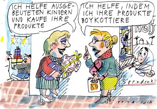 Cartoon: Kinderarbeit (medium) by Jan Tomaschoff tagged solidarität,dritte,welt,solidarität,dritte,welt