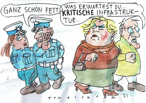 Cartoon: kritische Infrastruktur (medium) by Jan Tomaschoff tagged pandemie,corona,ifrastruktur,pandemie,corona,ifrastruktur