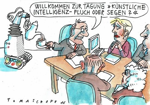 Cartoon: künstliche Intelligenz (medium) by Jan Tomaschoff tagged roboter,roboter