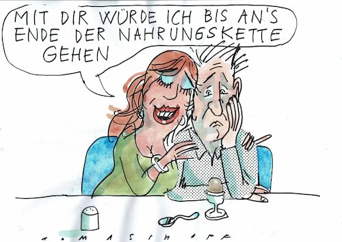 Cartoon: Nahrungskette (medium) by Jan Tomaschoff tagged ernährung,liebe,ernährung,liebe