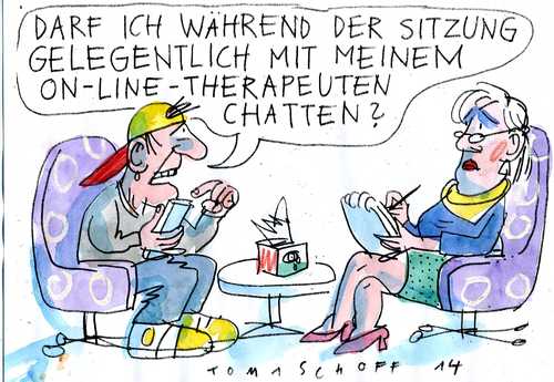 On Line Therapie By Jan Tomaschoff Philosophy Cartoon Toonpool 