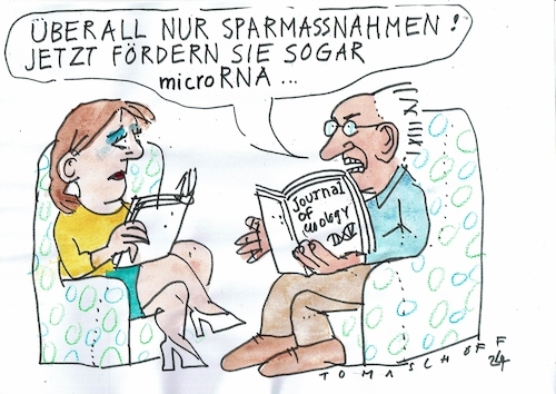 Cartoon: RNA (medium) by Jan Tomaschoff tagged gesundheit,medizin,nobelpreis,microrna,gesundheit,medizin,nobelpreis,microrna