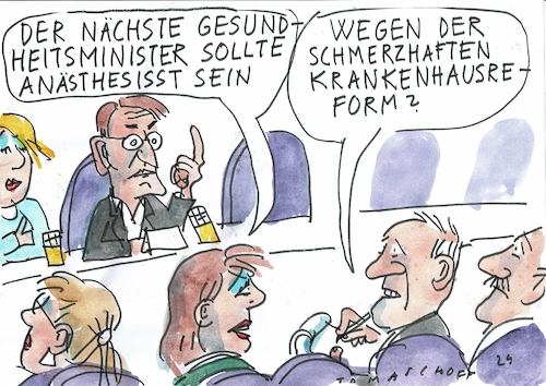Cartoon: Schmerzhaft (medium) by Jan Tomaschoff tagged lauterbach,gesundheit,krankenhaus,reform,lauterbach,gesundheit,krankenhaus,reform