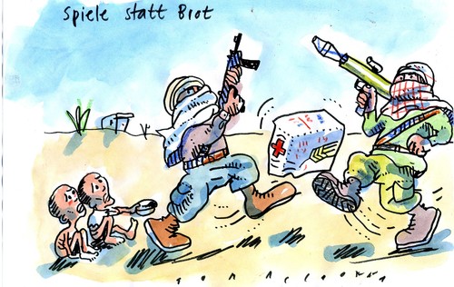 Spiele statt Brot By Jan Tomaschoff | Politics Cartoon | TOONPOOL