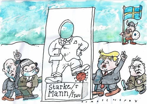 Starker Mann By Jan Tomaschoff Politics Cartoon Toonpool