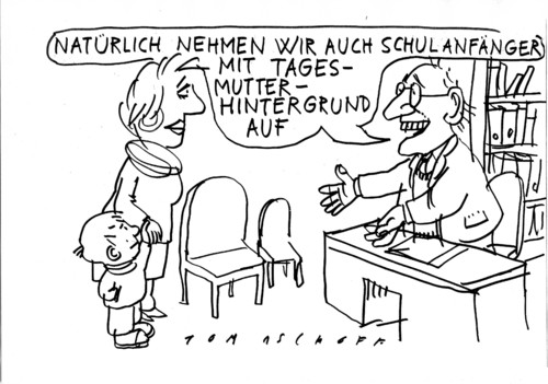 Cartoon: Tagesmutterhintergrund (medium) by Jan Tomaschoff tagged tagesmütter,kinder,schule,bildungssystem,tagesmutter,kinder,familieschule,bildung,eltern