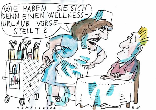 Cartoon: Wellness (medium) by Jan Tomaschoff tagged gesundheit,wohlbefinden,gesundheit,wohlbefinden