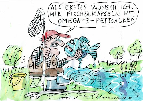 Cartoon: Wunsch (medium) by Jan Tomaschoff tagged gesundheit,ernährung,fettsäuren,gesundheit,ernährung,fettsäuren