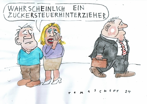 Cartoon: Zuckersteuer (medium) by Jan Tomaschoff tagged gesundheit,übergewicht,zucker,steuern,gesundheit,übergewicht,zucker,steuern