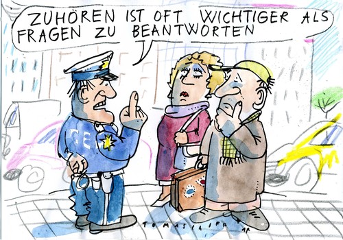 Cartoon: zuhören (medium) by Jan Tomaschoff tagged psychologie,labern,zuhören,psychologie,labern,zuhören