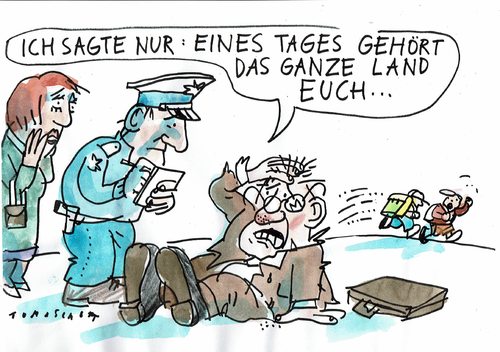 Cartoon: Zukunft (medium) by Jan Tomaschoff tagged pessimismus,vorhersagen,pessimismus,vorhersagen