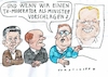 Cartoon: Moderator (small) by Jan Tomaschoff tagged wahlen,politiker,minister,spd