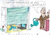 Cartoon: start up (small) by Jan Tomaschoff tagged wirtschaft,subvention,innovation,startup