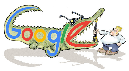 Google By Damien Glez | Media & Culture Cartoon | TOONPOOL