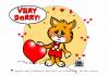 Cartoon: Cartoon Greeting Card (small) by FeliXfromAC tagged cat katze comix animal tier tiere animals niedlich cartoon herz lieb nice felix alias reinhard horst nett love liebe sorry tut mir leid glückwünsche stockart