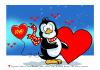 Cartoon: Perdita Pingo-In Love! (small) by FeliXfromAC tagged nice animals tiere tier logos sympathiefiguren mascots wallpapers characters characterdesign figuren hey melde dich whimsical felix alias reinhard horst design line red love herzen beziehung aachen pinguin perdita pingo penguine greeting card birthday