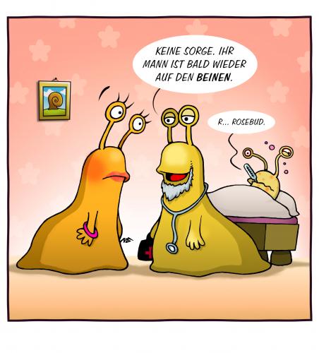 Cartoon: Auf den Beinen (medium) by volkertoons tagged volkertoons,cartoon,humor,schnecken,tiere,arzt,doktor,krank,beine,doctor,slug,snail,sick,legs,schnecken,schnecke,kriechtier,weichtier,tiere,beine,gliedmaßen,exkremente,anatomie,krank,krankheit,prognose,arzt,doktor,patient,untersuchung,gesundheit