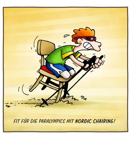 Cartoon: Nordic Chairing (medium) by volkertoons tagged volkertoons,cartoon,humor,trendsport,paralympics,olympia,nordic,walking,chair,stuhl,paralympics,olympia,olympisches spiele,nordic walking,trendsport,trend,sport,fitness,bewegung,körper,gesundheit,behinderung,rollstuhl,behinderter,stuhl,innovation,erfindung,sportgerät,olympisches,spiele,nordic,walking