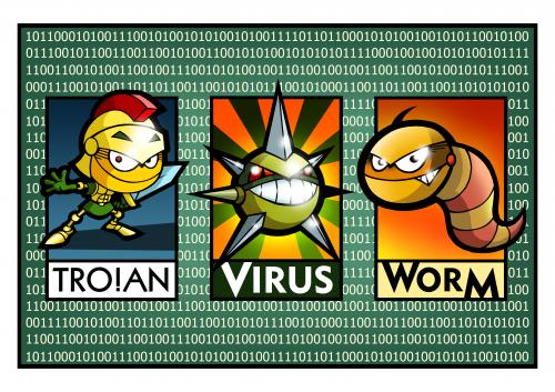 Cartoon: Troian Virus Worm (medium) by volkertoons tagged volkertoons,virus,worm,wurm,troian,trojaner,pc,mac,computer,matrix,illustration,illustrationen,cyborg,nerd,chat,pc,mac,computer,www,internet,sf,scifi,science fiction,sucht,süchtig,matrix,web,spiel,spielen,games,technik,technologie,science,fiction,virus,wurm,trojaner