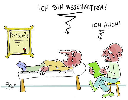 Cartoon: Beschneidungsdebatte (medium) by Hayati tagged beschnitten,beschneidung,suennet,schwanz,merkel,verbot,yasak,almanya,deutschland,judentum,gebrauch,operation,medizin,hygene,hijyenik,hayati,boyacioglu,berlin,politik,beschluss