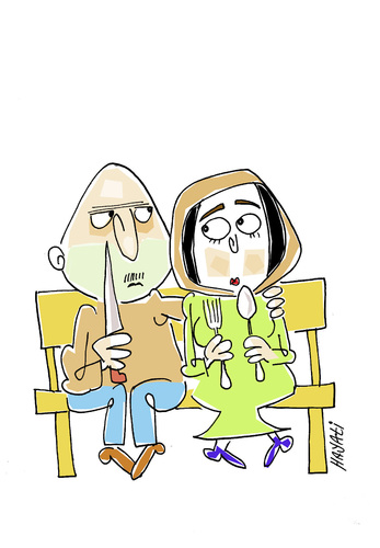 Cartoon: Love on Thursday (medium) by Hayati tagged berlin,boyacioglu,hayati,ehe,tot,mord,problem,gewalt,konflikt,man,wife,frau,mann,erkek,kadin,konflikt,gewalt,problem,mord,tot,ehe,liebe,beziehung