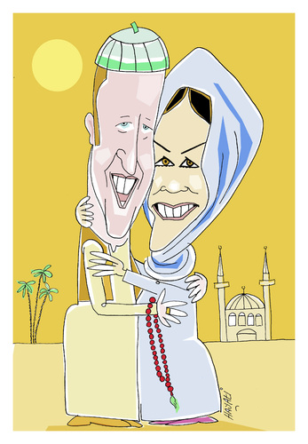 Cartoon: ROYAL IMAM WEDDING (medium) by Hayati tagged royal,imam,wedding,nikahi,adet,islam,prince,william,and,miss,catherine,middleton,elizabeth,charles,camilla,diana,harry,ann,andrew,hayati,boyacioglu,berlin,england,london,royal wedding,prinz william,kate  middleton,royal,wedding,prinz,william,kate,middleton