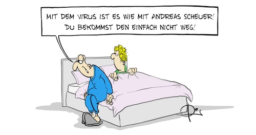 Cartoon: 20210127-Scheuer (medium) by Marcus Gottfried tagged verkehrsminister,scheuer,andreas,maut,corona,covid,infektion,verkehrsminister,scheuer,andreas,maut,corona,covid,infektion