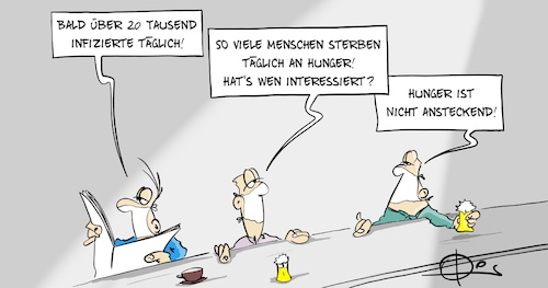 Cartoon: 281020Hunger5 (medium) by Marcus Gottfried tagged infektion,tot,tote,hunger,verhungern,corona,covid,neuinfektion,sterben,vergleich,infektion,tot,tote,hunger,verhungern,corona,covid,neuinfektion,sterben,vergleich