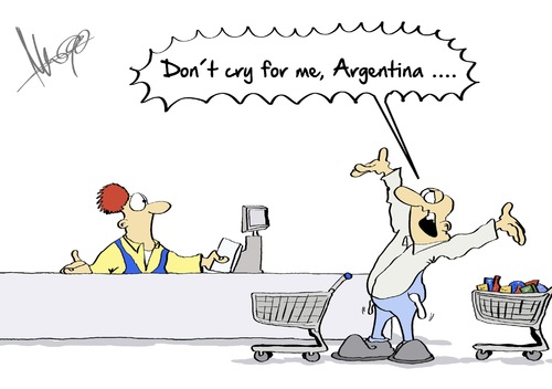 Cartoon: argentinische Kasse (medium) by Marcus Gottfried tagged argentinien,pleite,staatsschulden,kirchner,zahlungsunfähig,zahlungen,land,krise,kasse,einkauf,lied,marcus,gottfried,cartoon,karikatur,geld,euro,südamerika,argentinien,pleite,staatsschulden,kirchner,zahlungsunfähig,zahlungen,land,krise,kasse,einkauf,lied,marcus,gottfried,cartoon,karikatur,geld,euro,südamerika