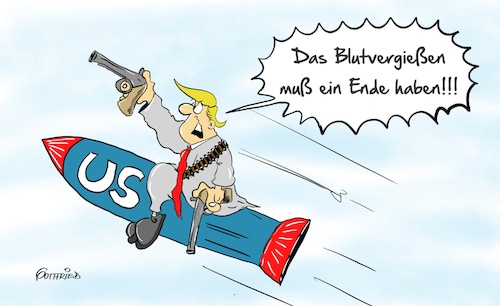 Cartoon: Blutvergießen (medium) by Marcus Gottfried tagged donald,trump,syrien,russland,is,assad,angriff,krieg,kampf,blut,giftgas,gegenschlag,feind,freund,marcus,gottfried,cartoon,karikatur,donald,trump,syrien,russland,is,assad,angriff,krieg,kampf,blut,giftgas,gegenschlag,feind,freund,marcus,gottfried,cartoon,karikatur