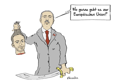 Cartoon: Böhmermann (medium) by Marcus Gottfried tagged boehmermann,böhmermann,erdogan,türkei,satire,anwalt,anzeige,merkel,schwert,kopf,rache,kultur,rechtsverständnis,kunst,freude,marcus,gottfried,cartoon,karikatur,boehmermann,böhmermann,erdogan,türkei,satire,anwalt,anzeige,merkel,schwert,kopf,rache,kultur,rechtsverständnis,kunst,freude,marcus,gottfried,cartoon,karikatur