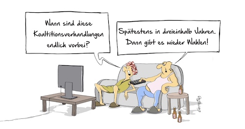 Cartoon: Dreieinhalb (medium) by Marcus Gottfried tagged spd,koalitionsverhandlungen,koalition,cdu,csu,regierung,ende,neuwahlen,legislaturperiode,wahl,berlin,marcus,gottfried,cartoon,karikatur,spd,koalitionsverhandlungen,koalition,cdu,csu,regierung,ende,neuwahlen,legislaturperiode,wahl,berlin,marcus,gottfried,cartoon,karikatur